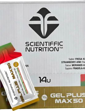 Caja gel max 50 70g fresa kiwi 14uds energía instantánea (UNICA)
