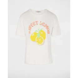 Camiseta de mujer estampada escote redondo