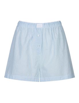 Pyjamashorts COTTON STRIPES powder blue hellblau S damen