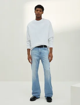 Jeans Flare Confort 40 Bleu Lavé - Bershka - FashionsVida