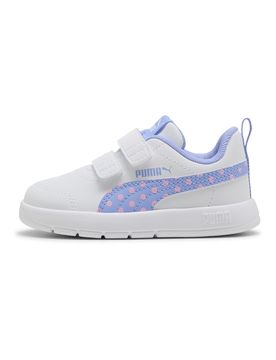 Scarpe bianche lilla con chiusura a strappo Courtflex V3 Dotty V Inf 26