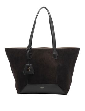Borsa tote color caffÃ¨ oro con diamanti