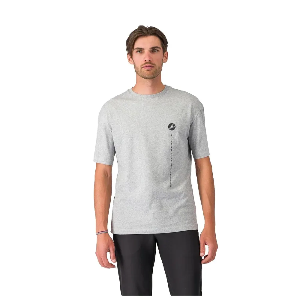 Maglietta A Maniche Corte Innovation Logo Grey Melange - Castelli - FashionsVida
