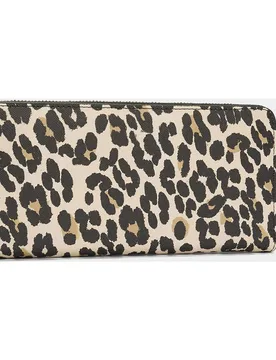 Cartera de mujer grande con cierre de cremallera y estampado animal print - Parfois - FashionsVida
