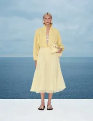 Lyocell Rich Bomber Jacket with Linen Citrus female