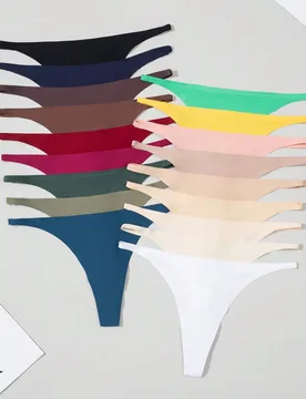 Set de 9 bragas tipo tanga suaves y cómodas para mujeres, sin costuras y ligeras, adecuadas para el Día de San Valentín, Navidad y fiestas - Shein - FashionsVida