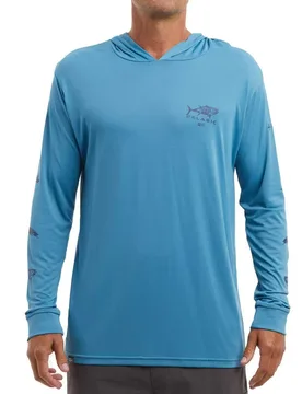 Aquatek Gyotaku Uv Long Sleeve T-shirt Ocean XL Men - PELAGIC - FashionsVida