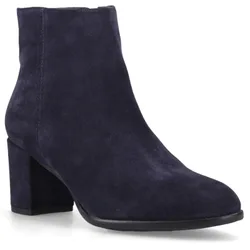 Claridy Suede Leather Womens Navy Heeled Ankle Boots - Size Uk 4