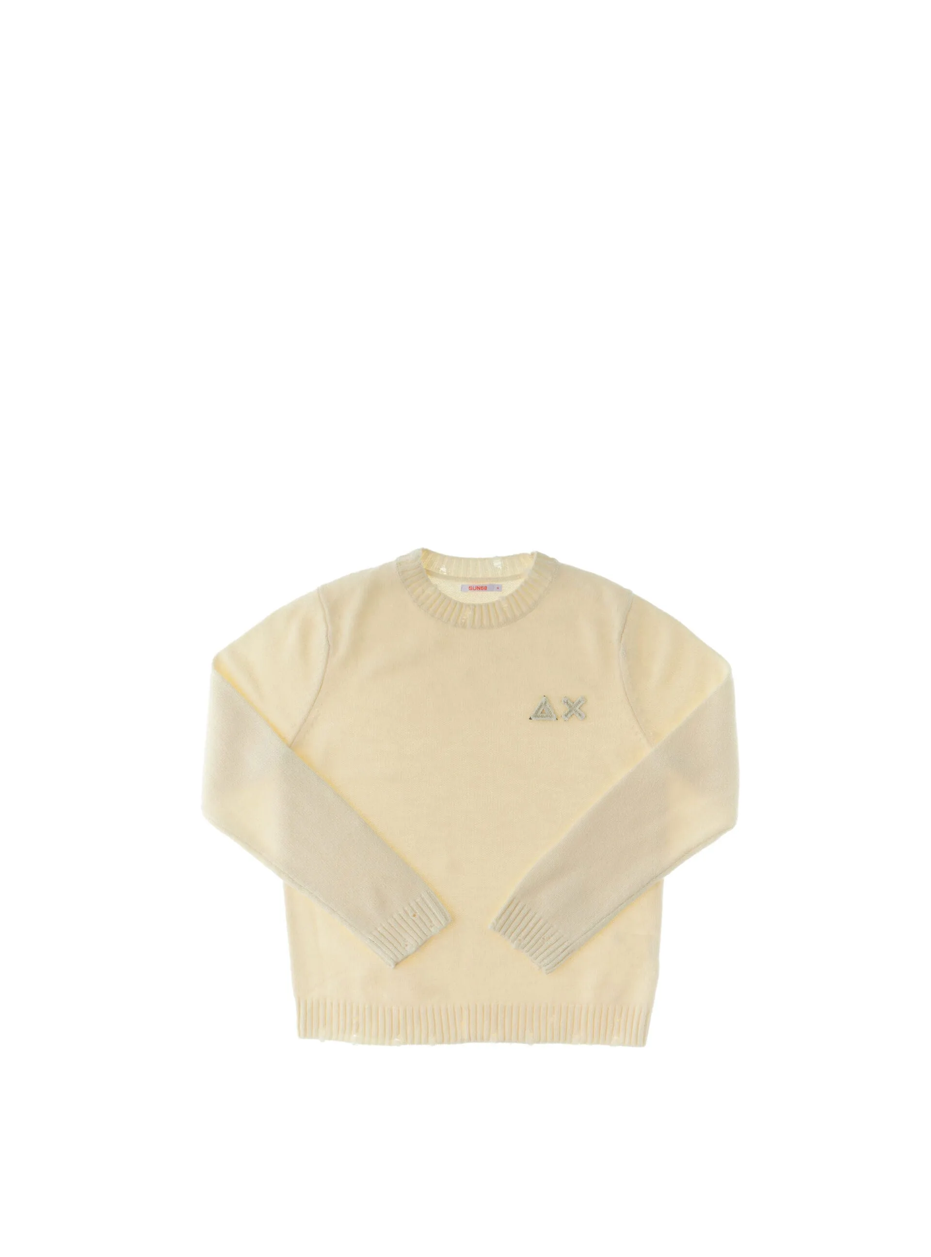 Maglione misto lana CREMA 14A - Sun68 - FashionsVida