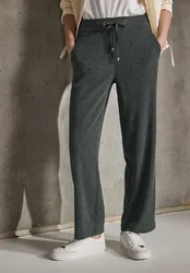 Street One Straight Leg Strukturhose female Grün