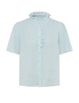 Blusa de lino VIVE azul claro 42 - Brax - FashionsVida