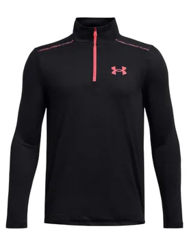 Kids Unisex Boys Tech Quarter Zip Top (Black) - Size 9-10y - Under armour - FashionsVida