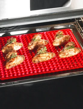 Backofen-Matte "Fettfrei" 28 x 40 x 1 rot - MODERNE HAUSFRAU - FashionsVida