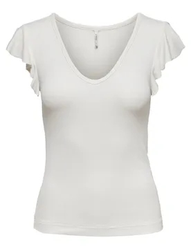 Only Damen T-Shirt Weiß 492904