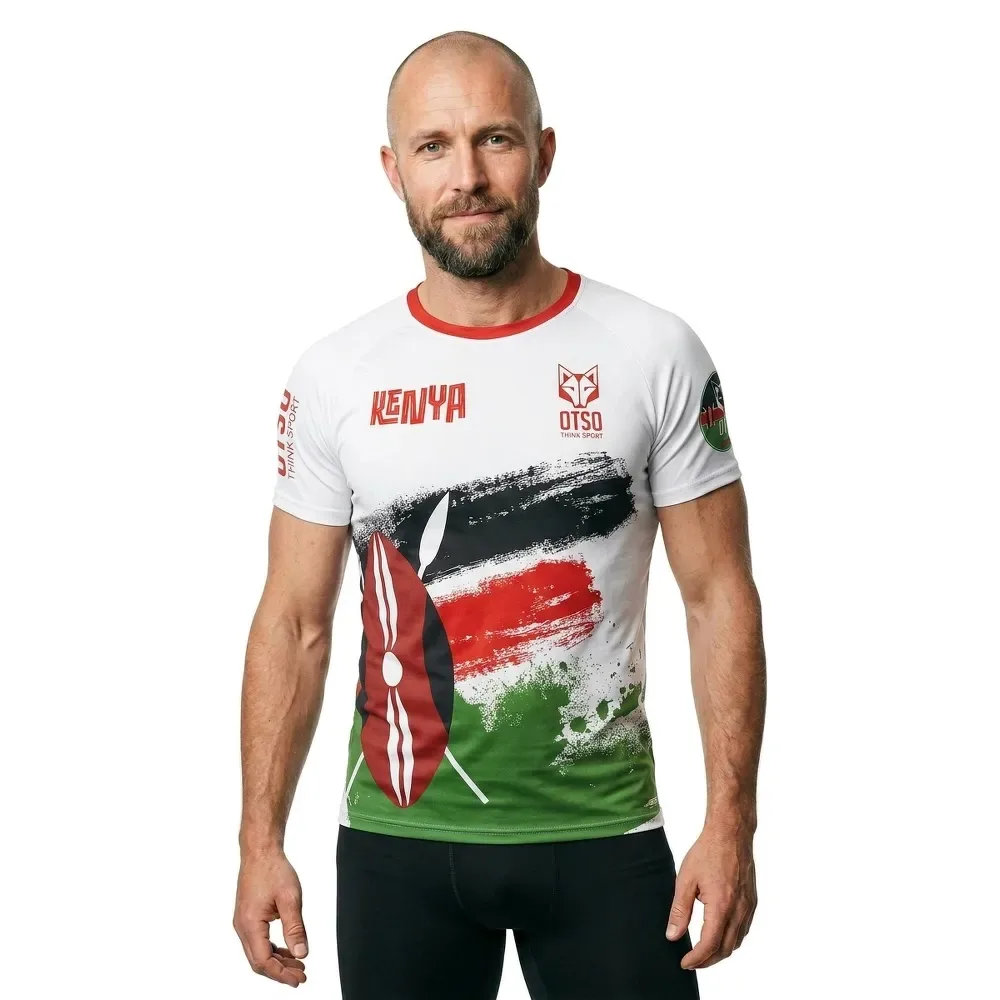 Maglietta A Maniche Corte Kimbia Kenya Multicolour L - OTSO - FashionsVida
