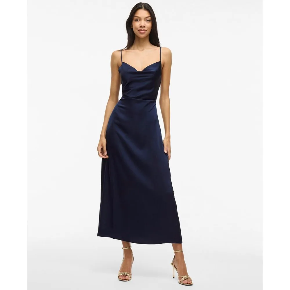 Vestido de mujer satinado tirantes - Vila - FashionsVida