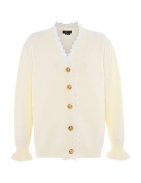 Faina Cárdigan crema / blanco