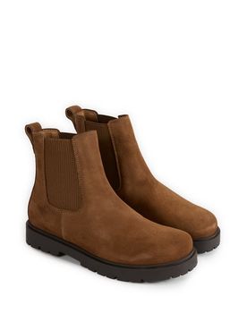 Bottines en cuir suédé