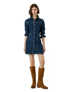 Vestito A Maniche Lunghe Gemma Denim Denim M
