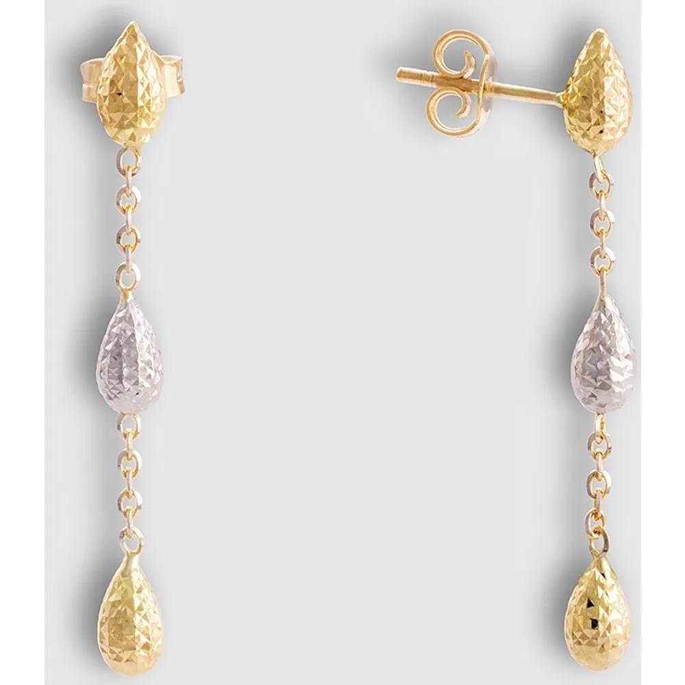 Pendientes de bicolor lágrimas - El Corte Inglés - FashionsVida