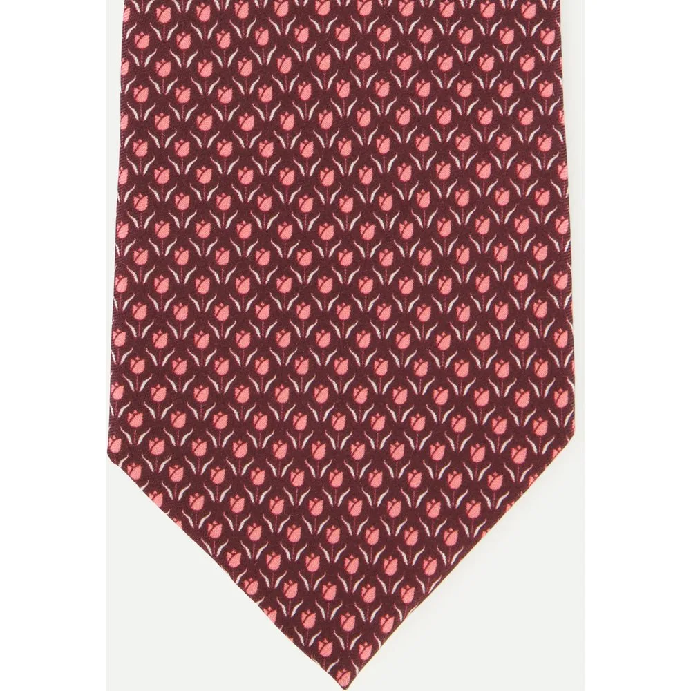Corbata antimanchas con dibujo tulipanes - Dustin - FashionsVida