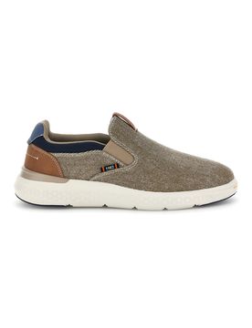 Mocassini beige in tessuto con suoletta estraibile YH25129 42