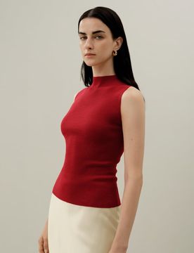 Gilet en Laine Mérinos Lavable Slim Sans Coutures XS