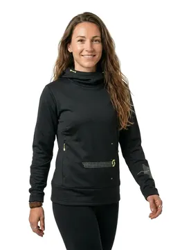 Sweat à Capuche Defined Mid Black / Acid Yellow L