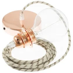 Cables Lampe Suspendue Pendel Pour Abat-jour Rd53 Stripes 1 M Tree Bark / Copper One Size