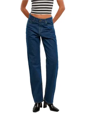 Jean Straight Fit Mid Deep Blue Washed 30