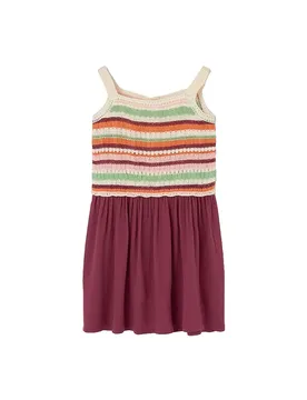 Boboli Robe Sans Manches 433134 Plum 7 Années Fille