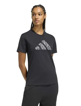 Pure Cotton Animal Graphic T-Shirt Black/Black female - Adidas - FashionsVida