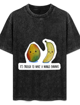 Food Pun - It's enough to make a mango bananas T-Shirt Casual Fashion Short Sleeve Cotton T-Shirt - Aliexpress - FashionsVida