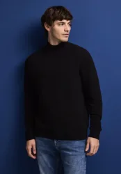 Street One Strukturpullover male Schwarz