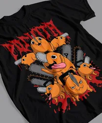T-shirt for Anime Chainsaw Man Pochita Happy juego