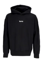 Felpa Leggera Cappuccio Uomo Logo Hoodie Black/st. White