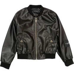 Giubbino Bomber Nero Ecopelle RBP24154GBHB