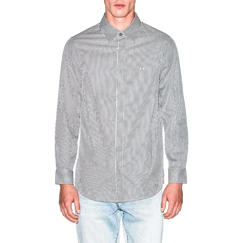 Exchange Camicia A Maniche Lunghe Xm00220_af1213 Cream / Deep / China Blue 2XL - Armani - FashionsVida