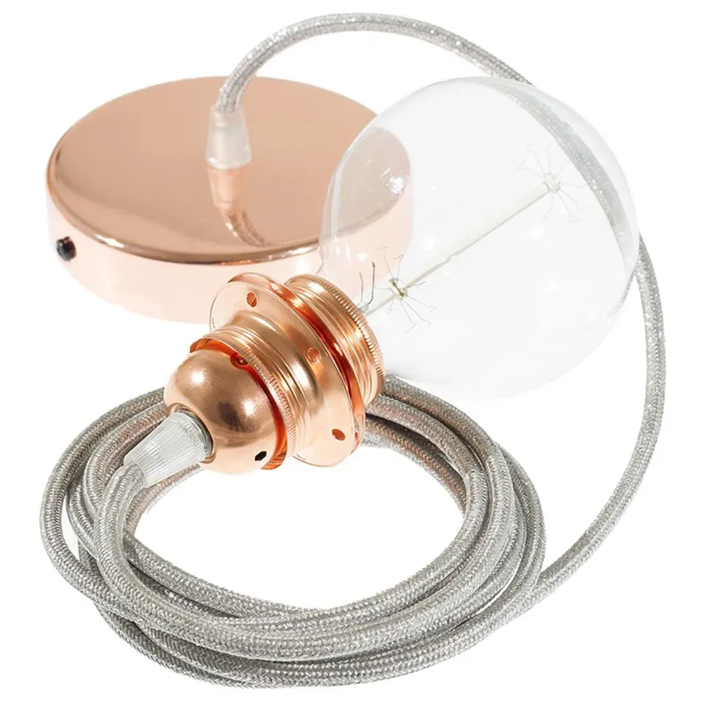 Cables Lampe Suspendue Pendel Pour Abat-jour Rl02 1 M Glittering Silver / Copper One Size - Creative - FashionsVida