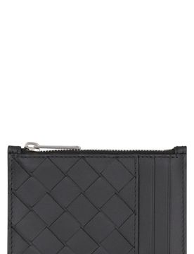 Intrecciato Leather Card Holder