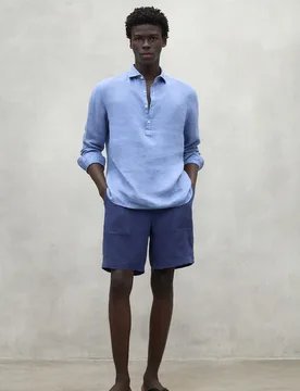 Camisa de hombre polino de lino - Ecoalf - FashionsVida