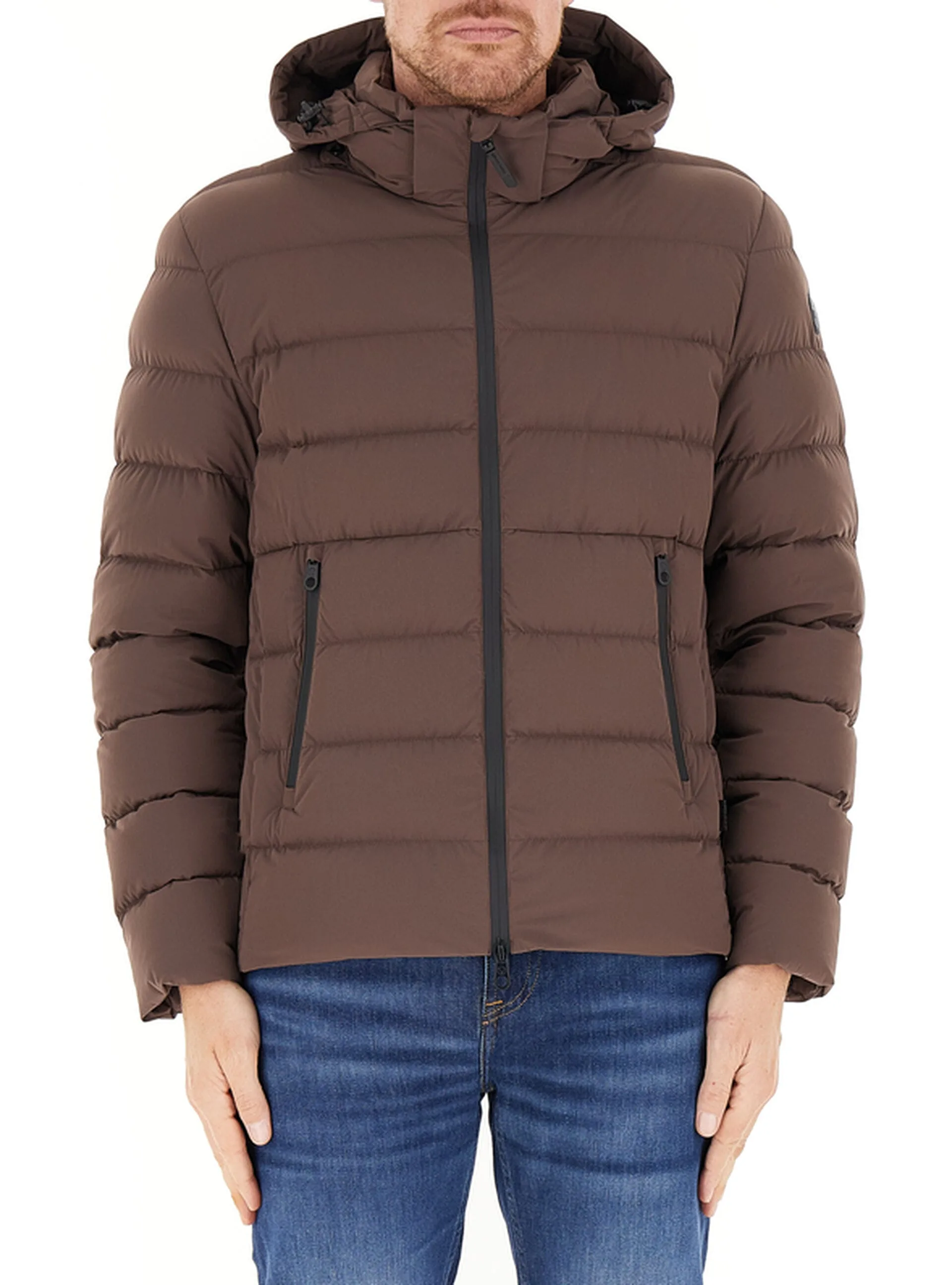 Piumino con cappuccio MARRONE 54 - CAPE HORN - FashionsVida