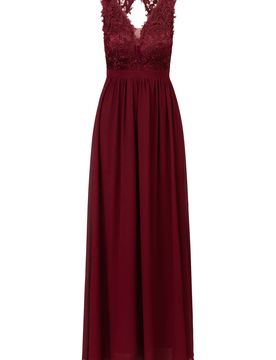 Kraimod Vestido de noche burdeos