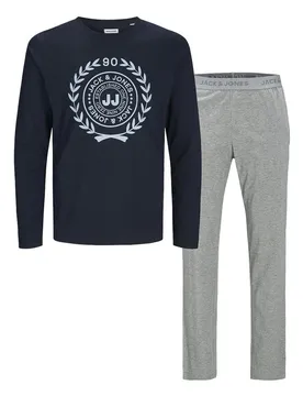 Pigiama A Maniche Lunghe Athens Night Sky / Grey Melange 10 Anni