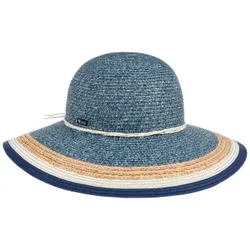 Striped Edge Floppy Hat by - blue-mottled - Damen - Size: S (54-55 cm)