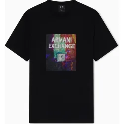 Camiseta de hombre manga corta con estampado multicolor