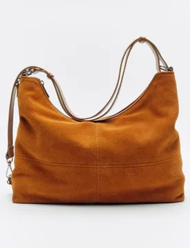 Bolso de hombro mediano en ante modelo Rio de Bags - Núnoo - FashionsVida