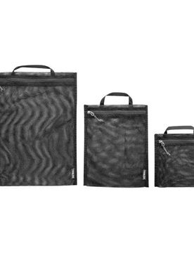 Netztaschen Mesh Pocket Set III 3 Stk. schwarz Default Title adult