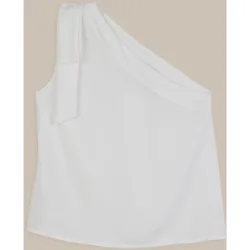 Blusa de mujer con escote asimétrico
