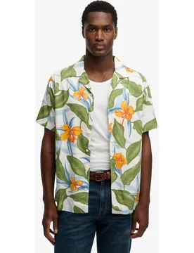 Camisa de hombre estampado Hawaiano manga corta - Superdry - FashionsVida